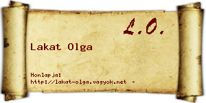 Lakat Olga névjegykártya